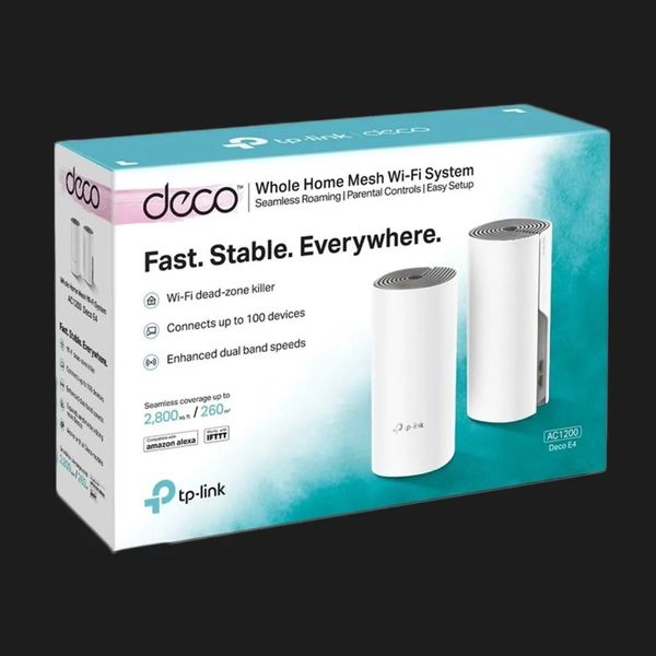 WiFi Mesh система TP-Link Deco E4 2-pack (White) 03586924-b796-4b72-a0de-c9233fd2ea9b фото