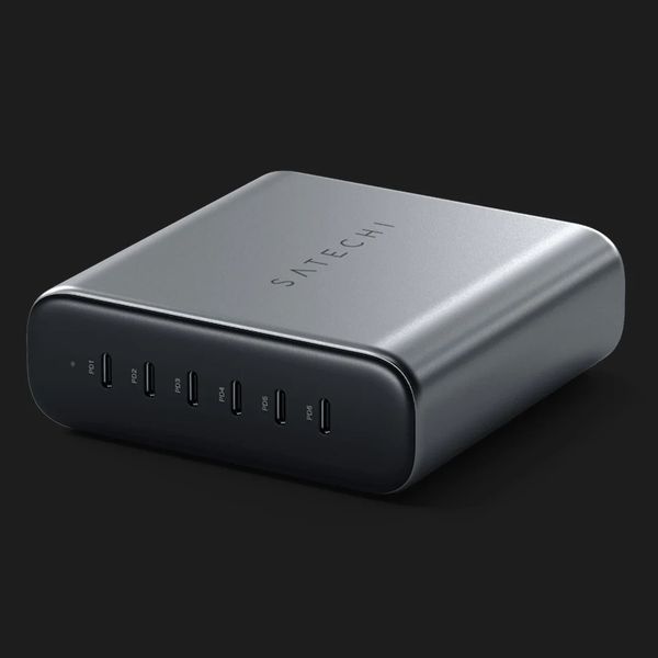 Зарядное устройство Satechi 200W USB-C 6-Port PD GaN (Space Gray) (ST-C200GM-EU) e969ed2c-7722-497a-878b-c279f5293531 фото