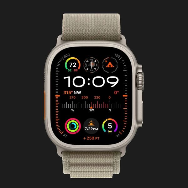 Apple Watch Ultra 2 49mm GPS + LTE Titanium Case with Olive Alpine Loop Medium (MREY3) 98516436-6ebd-4d89-b6de-b7e49398f2da фото