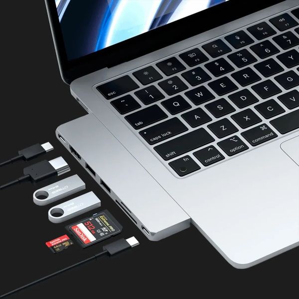 Satechi Aluminum USB-C Pro Hub Slim Adapter (ST-HUCPHSS) (Silver) 475fff42-910a-45c0-874c-c9537126f58d фото