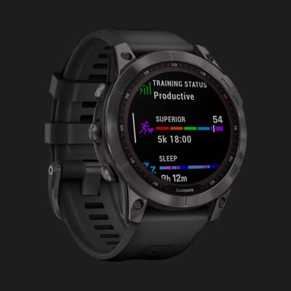 Garmin Fenix 7 Sapphire Solar Carbon Gray DLC Titanium with Black Band e1d988e9-da46-411c-a06d-8b6aa89378d4 фото