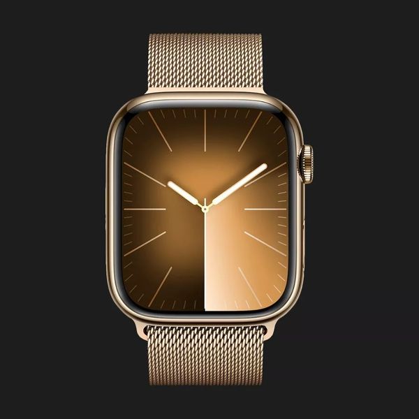 Apple Watch Series 9 45mm GPS + LTE, Gold Stainless Steel Case with Gold Milanese Loop (MRMU3) c095b8cd-de79-401a-b969-f64c5c8d9ddd фото