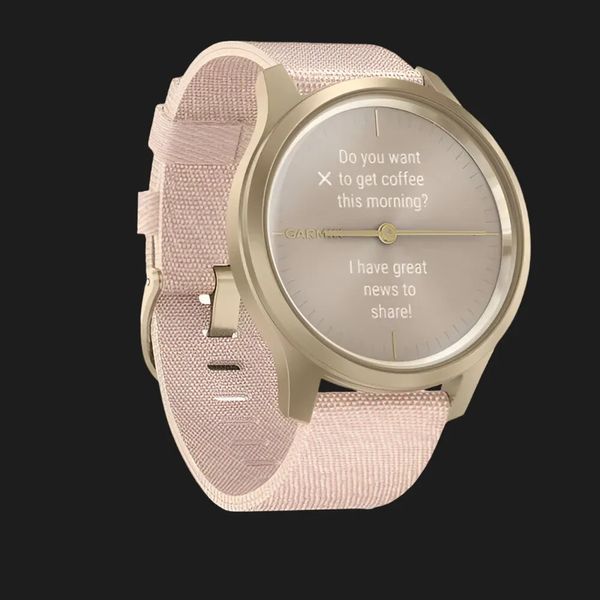 Garmin Vivomove Style Light Gold Aluminum Case with Blush Pink Woven Nylon Band dc9edc76-e376-44dd-8db5-f896ff86cb88 фото