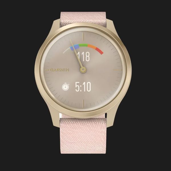 Garmin Vivomove Style Light Gold Aluminum Case with Blush Pink Woven Nylon Band dc9edc76-e376-44dd-8db5-f896ff86cb88 фото