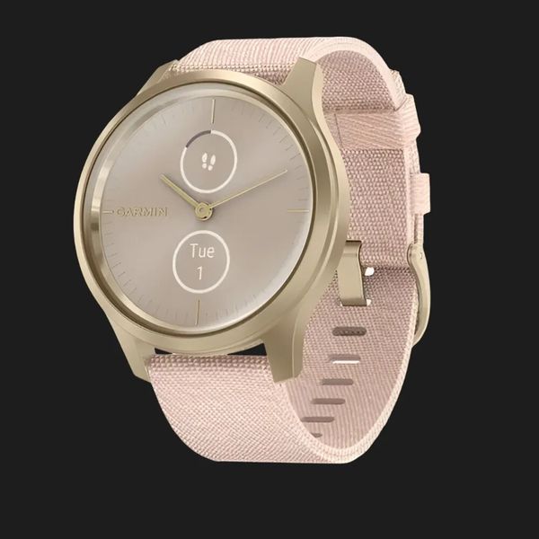 Garmin Vivomove Style Light Gold Aluminum Case with Blush Pink Woven Nylon Band dc9edc76-e376-44dd-8db5-f896ff86cb88 фото