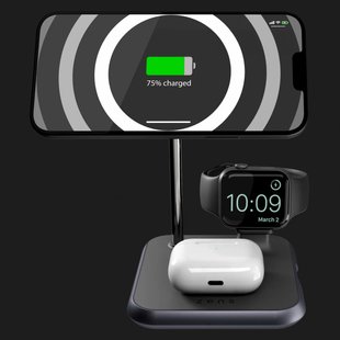 Безпровідна зарядка Zens 4-in-1 Magnetic + Watch Aluminium Wireless Charger (Black) ccad320c-973a-4e27-a3ae-8efe9cadcb5b фото