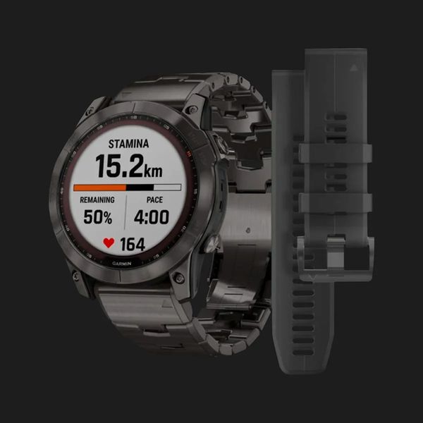 Garmin Fenix 7X Sapphire Solar Carbon Grey DLC Titanium, Carbon Grey DLC Vented Titanium Band dc33d4f9-a97b-467e-88b7-e16470bec875 фото