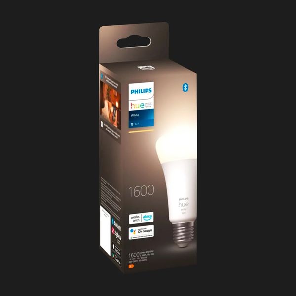 Умная лампа Philips Hue E27, 15.5W (100Вт), 2700K, White, ZigBee, Bluetooth, регулировка яркости e4d5390d-4080-402e-a4ba-eb1f1f2830c4 фото