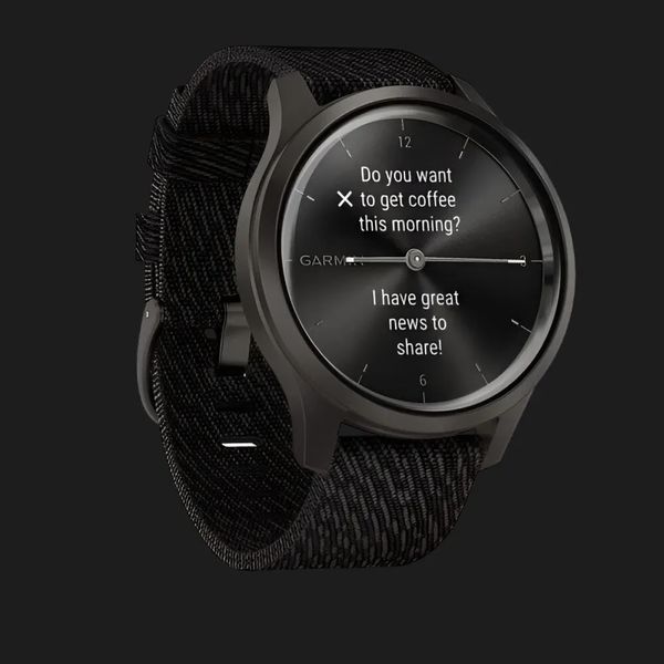 Garmin Vivomove Style Graphite Aluminum Case with Black Pepper Woven Nylon Band 76360be0-8492-409c-959e-4b727fd66355 фото