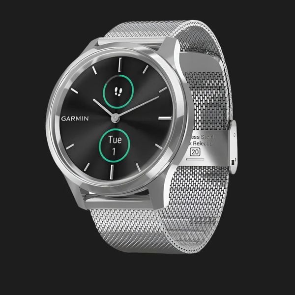 Garmin Vivomove Luxe Silver Stainless Steel Case with Silver Milanese Band f2a1e31f-004b-4f95-8db0-0bf2efbf4f76 фото