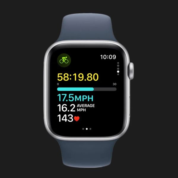 Apple Watch SE 2 40mm Silver Aluminum Case with Storm Blue Sport Band (M/L) (MRE23) 2023 01991127-88f1-4e61-9c0b-7dac7aa7f7bb фото