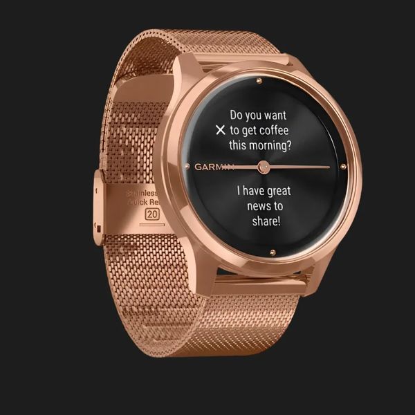 Garmin Vivomove Luxe 18K Rose Gold PVD Stainless Steel Case with Rose Gold Milanese Band 95cc0a39-6cd4-4bd3-a943-bb9f0d8bc5fc фото