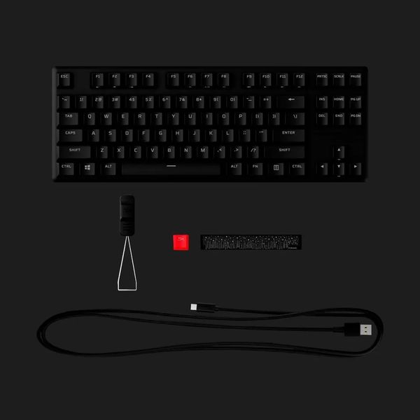 Клавіатура ігрова HyperX Alloy Origins Core PBT Aqua USB RGB (Black) 63404125-3ba4-4458-bb77-6a30acf9c38f фото