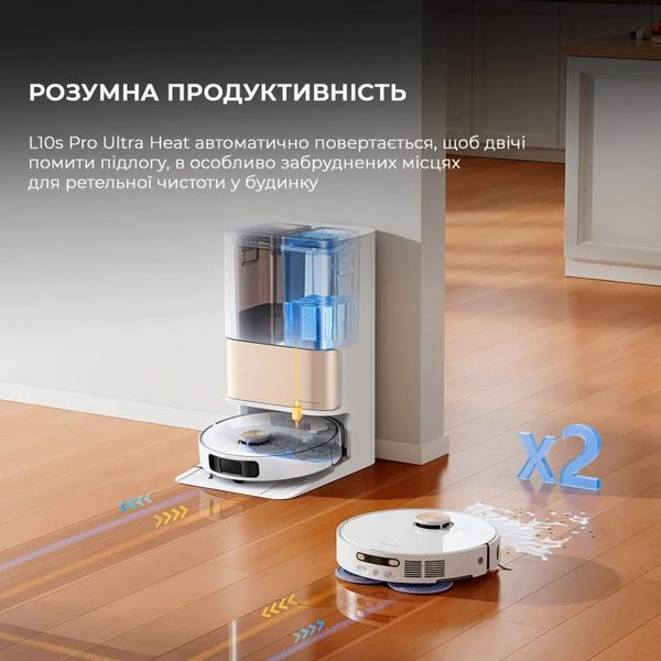 Робот-пилосос з вологим прибиранням Dreame Bot L10S PRO Ultra Heat (White) c04d1b14-f0ee-4536-b95a-a75a9c722615 фото