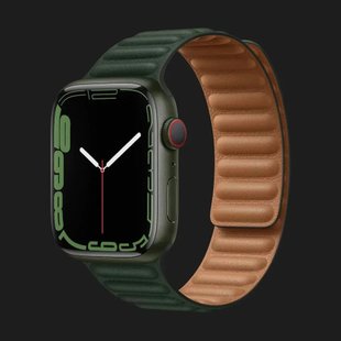 Оригинальный ремешок для Apple Watch 38/40/41 mm Leather Link (Sequoia Green) (ML7Q3) 7d3bafb2-c95a-44b2-b2e5-7e5468c1730e фото