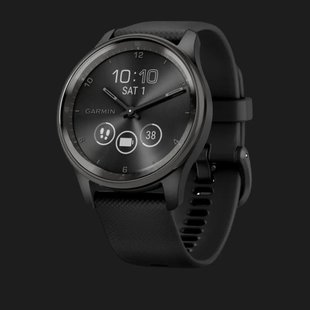 Garmin Vivomove Trend Slate Stainless Steel Bezel with Black Case and Silicone Band 95e9e29b-cbb4-48af-8a24-df7979c9a49f фото