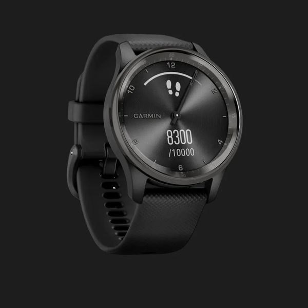 Garmin Vivomove Trend Slate Stainless Steel Bezel with Black Case and Silicone Band 95e9e29b-cbb4-48af-8a24-df7979c9a49f фото