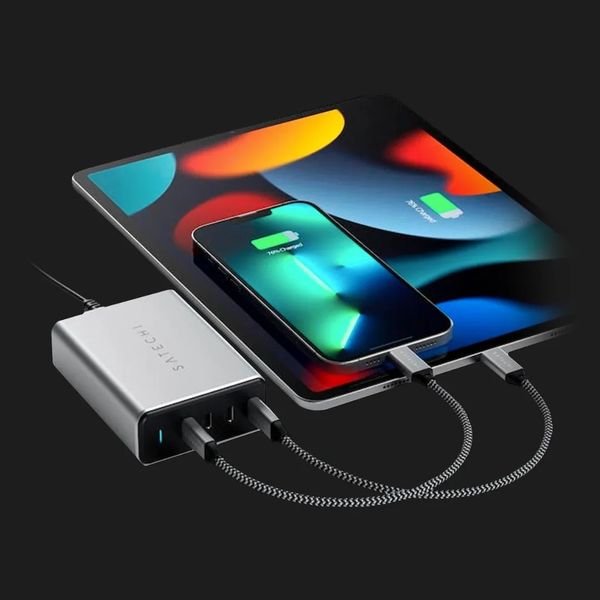 Зарядное устройство Satechi 165W USB-C 4-Port PD GaN Charger (Space Gray) (ST-UC165GM-EU) a763747b-da90-4f32-8afa-c78670f4b17b фото