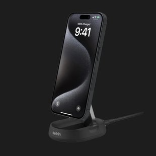 Безпровідна зарядка Belkin 15 Вт Magnetic Stand Qi2 (Black) 5c9b2617-c5f5-40da-9891-8fd68a691a76 фото