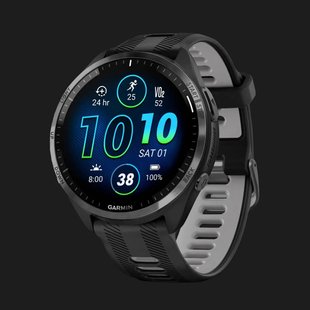 Garmin Forerunner 965 Carbon Gray DLC Titanium Bezel, Black Case, Black/Powder Gray Silicone Band 4e01b20d-acb1-47d8-957d-b8b359d6a70f фото