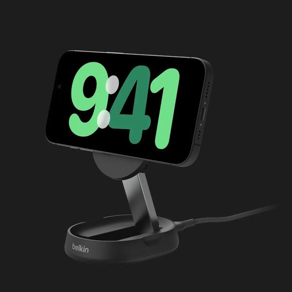 Безпровідна зарядка Belkin 15 Вт Magnetic Stand Qi2 (Black) 5c9b2617-c5f5-40da-9891-8fd68a691a76 фото