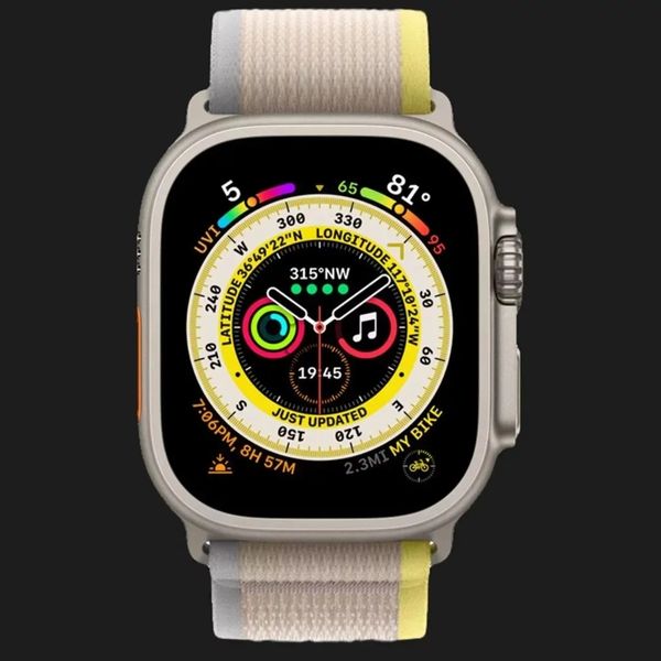 Оригинальный ремешок для Apple Watch 44/45/49 mm Trail Loop Yellow/Beige M/L (MQEH3) 0c297c36-9593-45c2-a5b0-6e5d0aa461ed фото