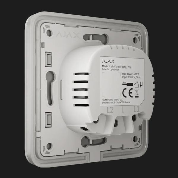 Выключатель двухклавишный Ajax LightSwitch (White) f79cd4b6-dddf-4b11-a523-e1902252a6af фото